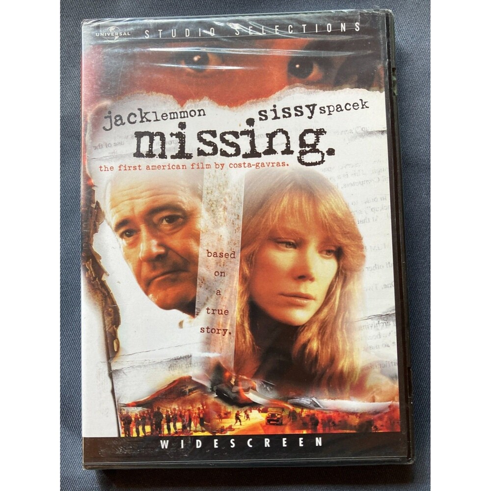 Missing (DVD 2004 ) Jack Lemmon Sissy Spacek Based On A true Story New & Sealed